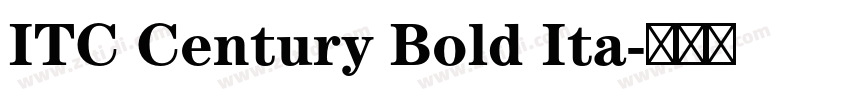 ITC Century Bold Ita字体转换